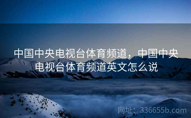 中国中央电视台体育频道，中国中央电视台体育频道英文怎么说  第2张