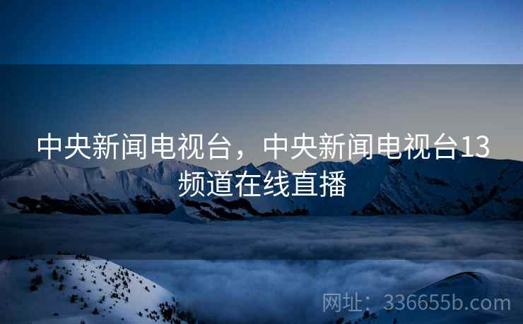 中央新闻电视台，中央新闻电视台13频道在线直播