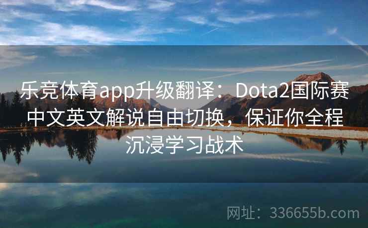 乐竞体育app升级翻译：Dota2国际赛中文英文解说自由切换，保证你全程沉浸学习战术
